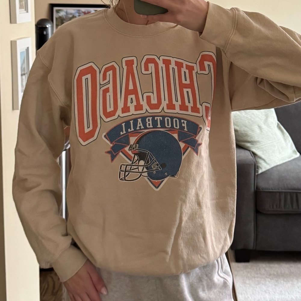 Chicago Football Beige Sweatshirt